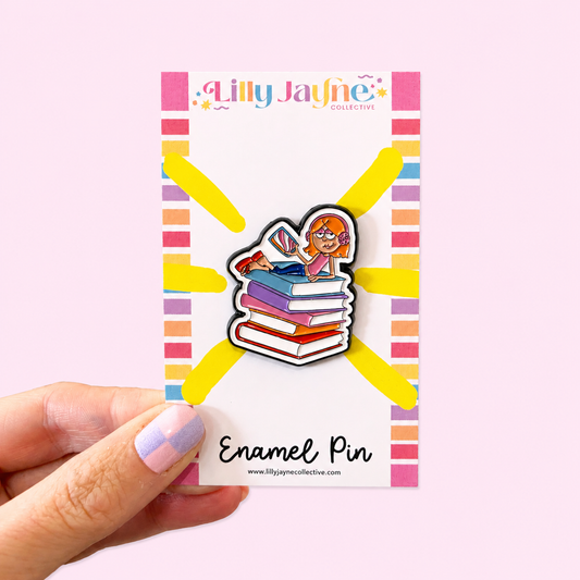 Lizzie Bookish Enamel Pin