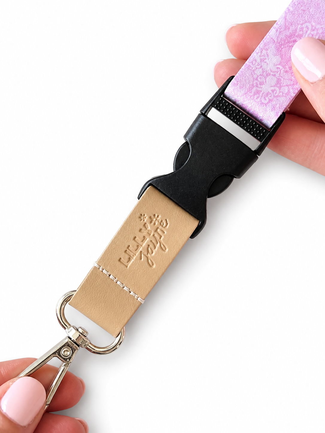 Coral Coast Fabric Lanyard | Detachable Silver clip