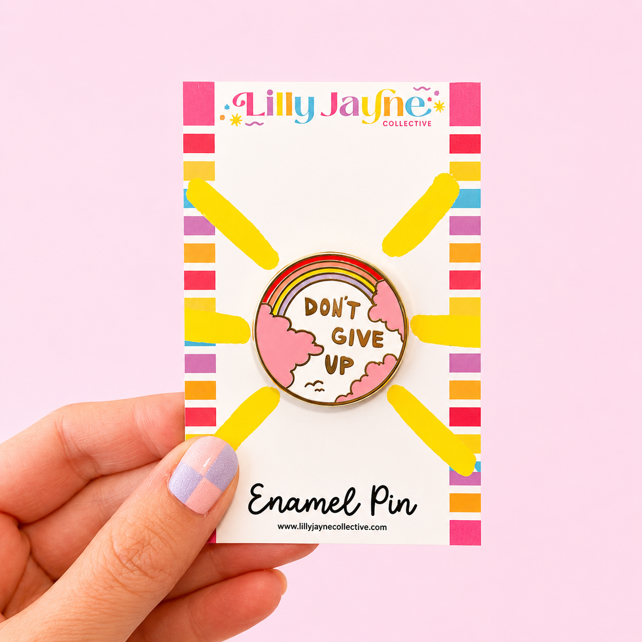 Don't Give Up Enamel Pin